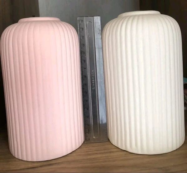 DC Ceramic flower vase 2pc set - Size 10 x 4 inch