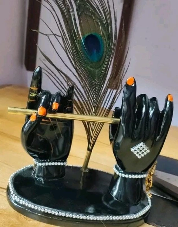 krishna murali hands black showpiece - 