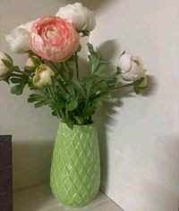 Ceramic flower vase green 1pc