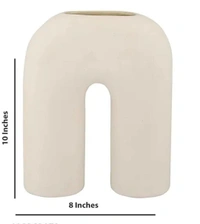 Ceramic U shape flower vase