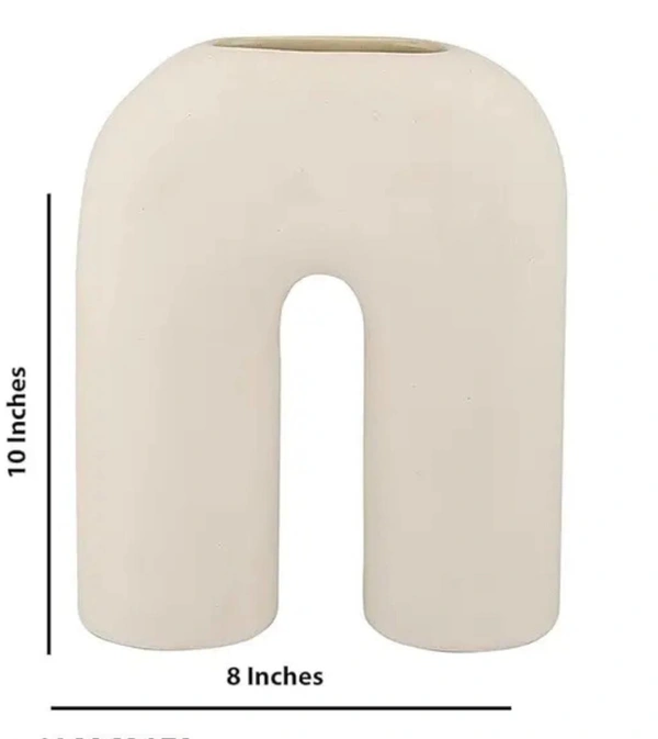 Ceramic U shape flower vase