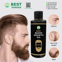Best Ayurveda Best Beard Growth Oil | Beard Oil for Uneven & Patchy Beard | Natural Hair Oil For Thicker & Longer Beard | 100ml