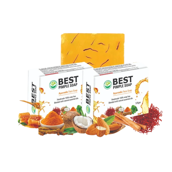 Best Ayurveda Best Pimple Soap | Removes Pimples & Acne | Promotes Glowing Skin | Natural Skincare Solution | Pack Of 2