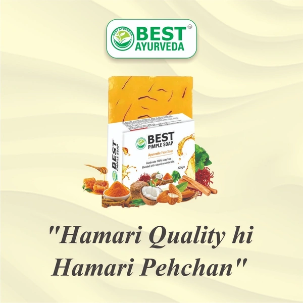 Best Ayurveda Best Pimple Soap | Removes Pimples & Acne | Promotes Glowing Skin | Natural Skincare Solution | Pack Of 4