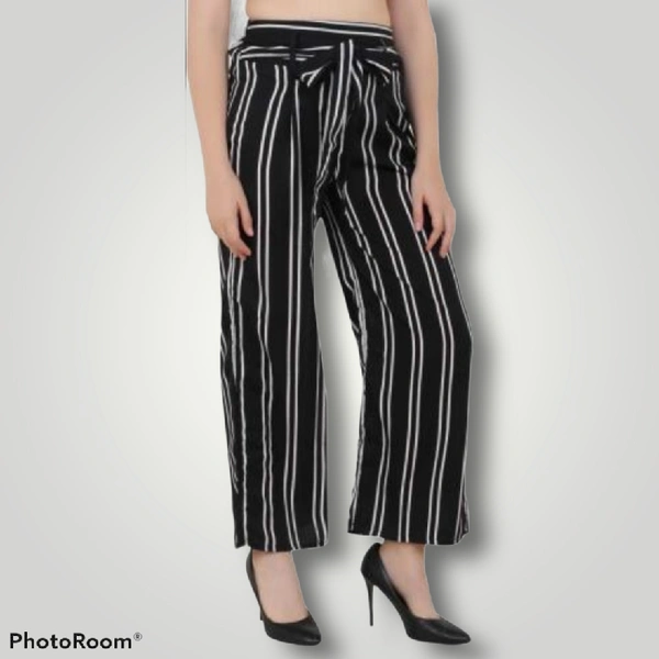 Striped Palazzo  - M, Black and White