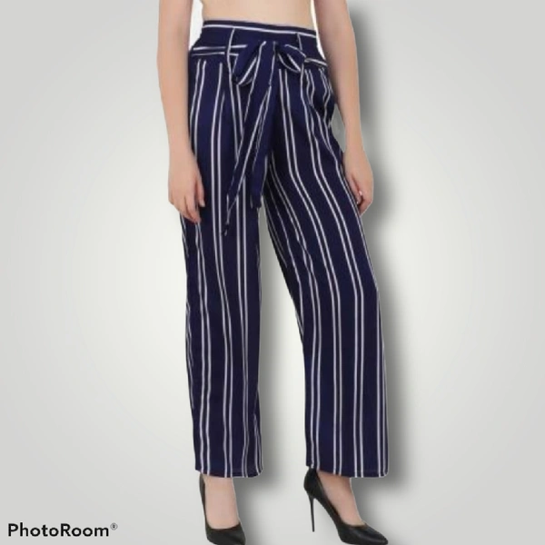 Striped Palazzo  - XXL, Navy