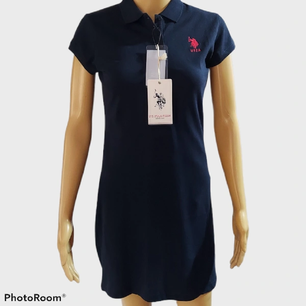Polo Dress - S, Navy