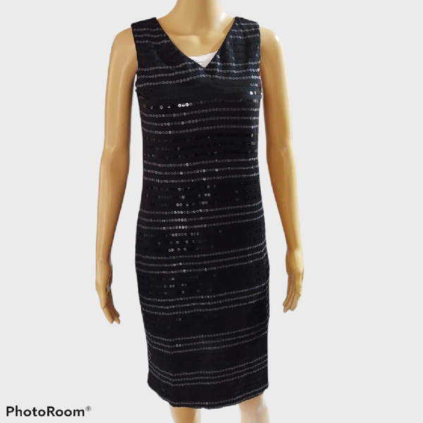 Party Sequined Dress - S, Black