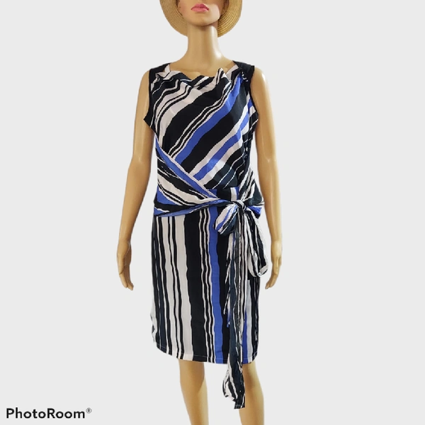 Striped Sleeveless Dress - S