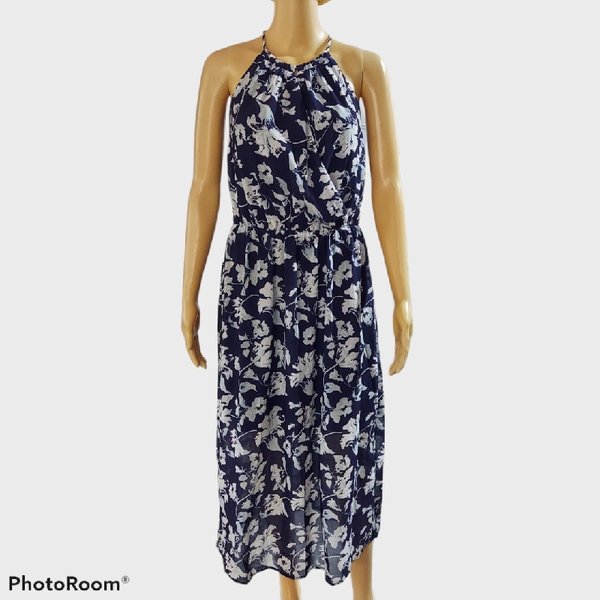 A Line Dress - Navy Blue , XS