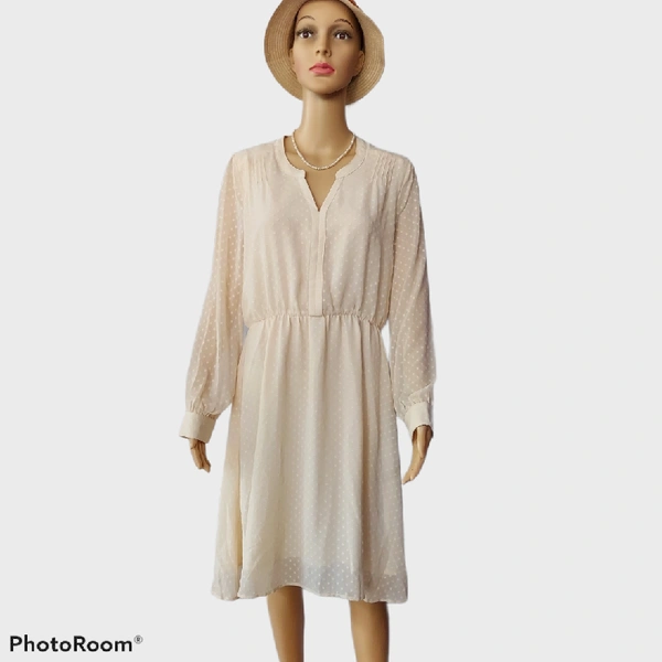 Fit & Flare Dress - L, Cream