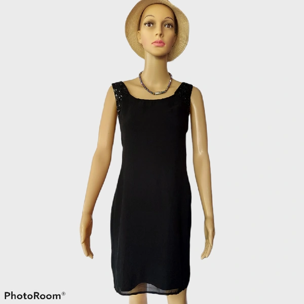 Party Sequined Dress - XL, Black
