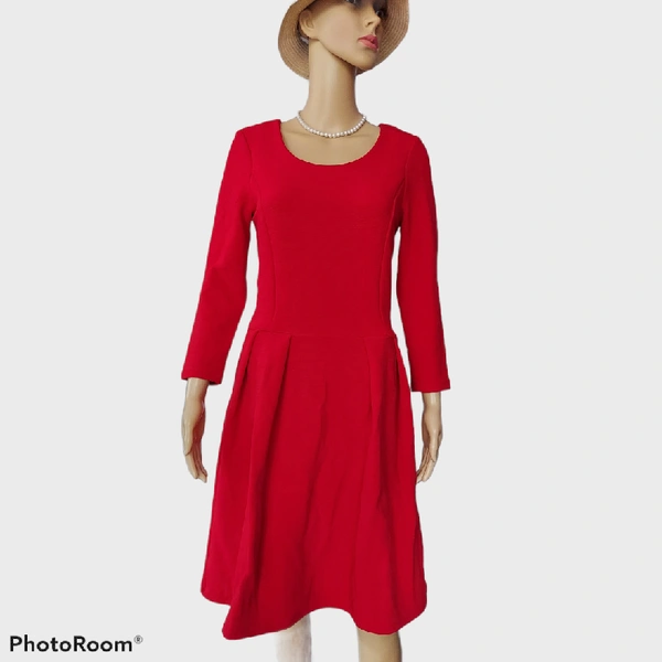 Pleated A Line Dress - M