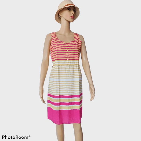 Striped Shift Dress - M