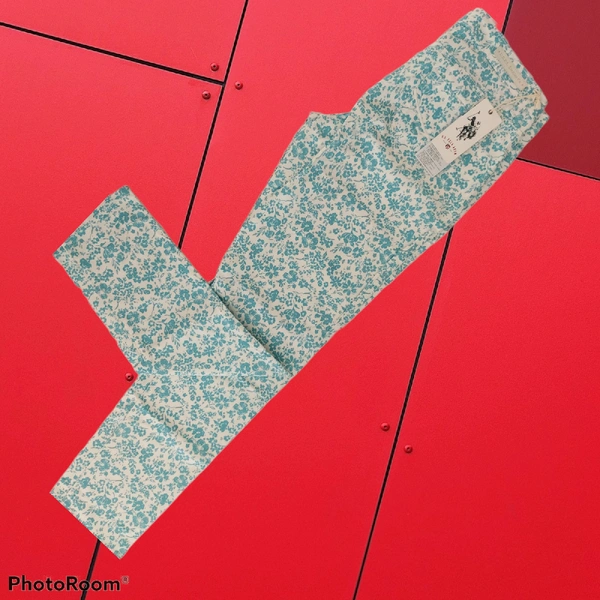 White And Blue Trouser - 26, White & Blue