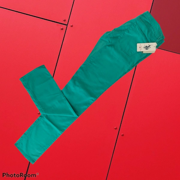 Green Cotton Trouser - 30, Green