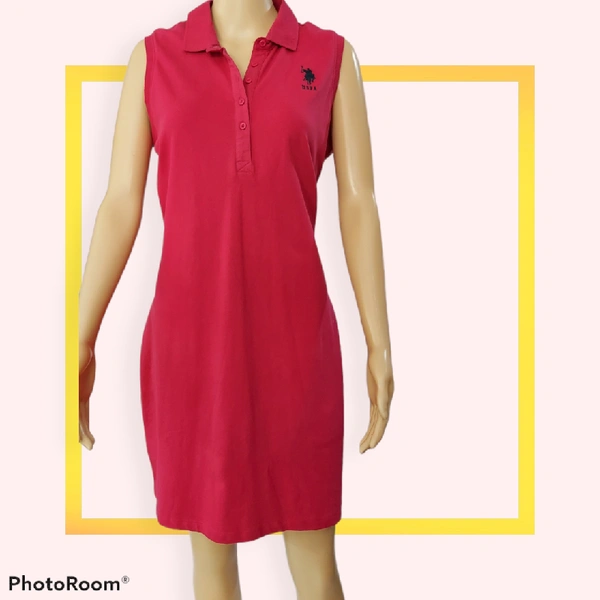 Polo Dress - XL, Dark Pink