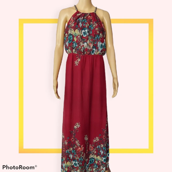 A Line Dress - S, Deep Red