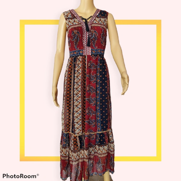 A Line Dress - S, Maroon