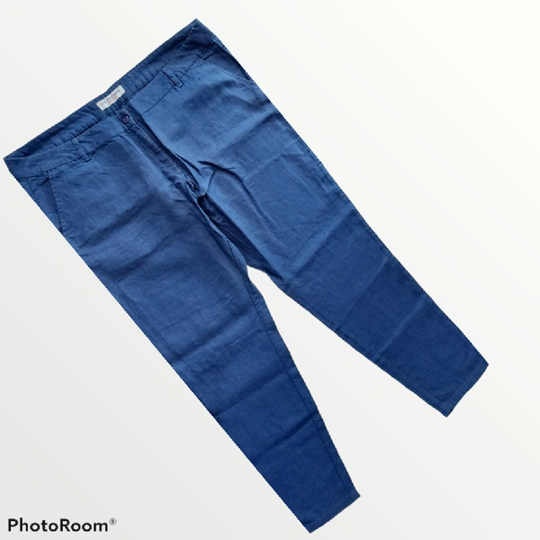 Cotton Trouser - 36, Navy