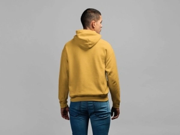 Shravan Full Sleeve Solid Shravan Sweatshirt Hoodie For Men  - Yellow Orange, M