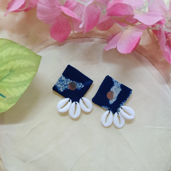 Triangle Studs - Blue