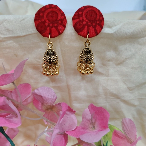 Red Jhumkis - Red