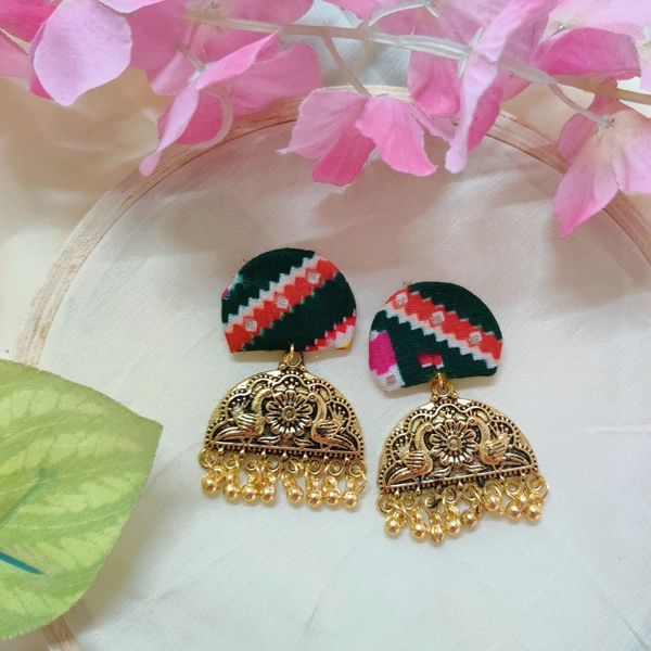 Patola Danglers  - Green