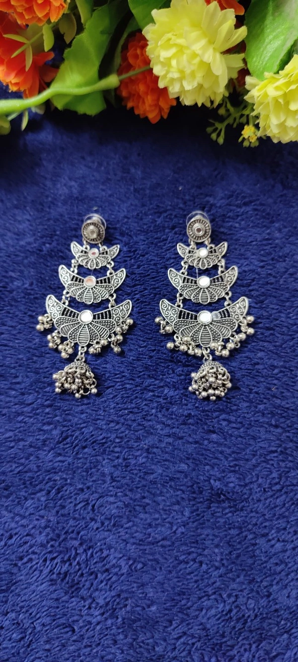 Long Statement Earrings  - Silver