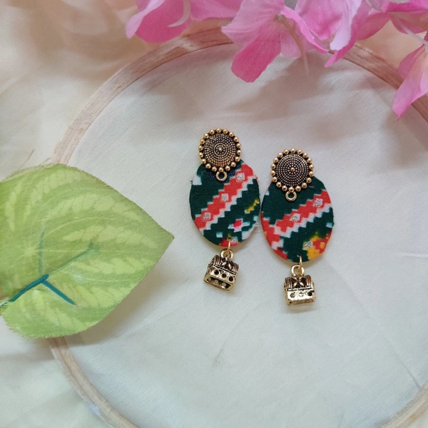 Patola Danglers  - Green