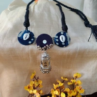 Radha Krishna Choker Set - Blue