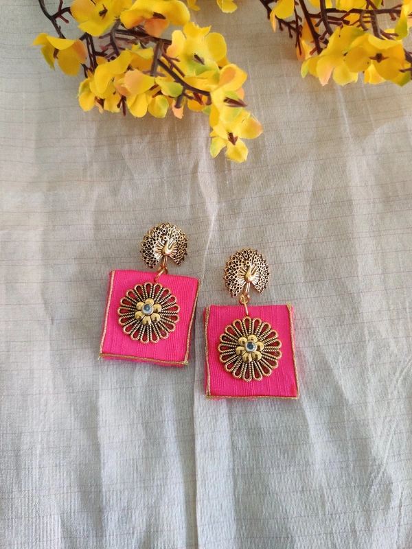 Flower Danglers  - Tickle Me Pink