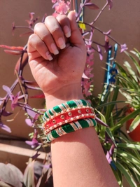 Bangle Set Multi Colour  - Red, 2.2