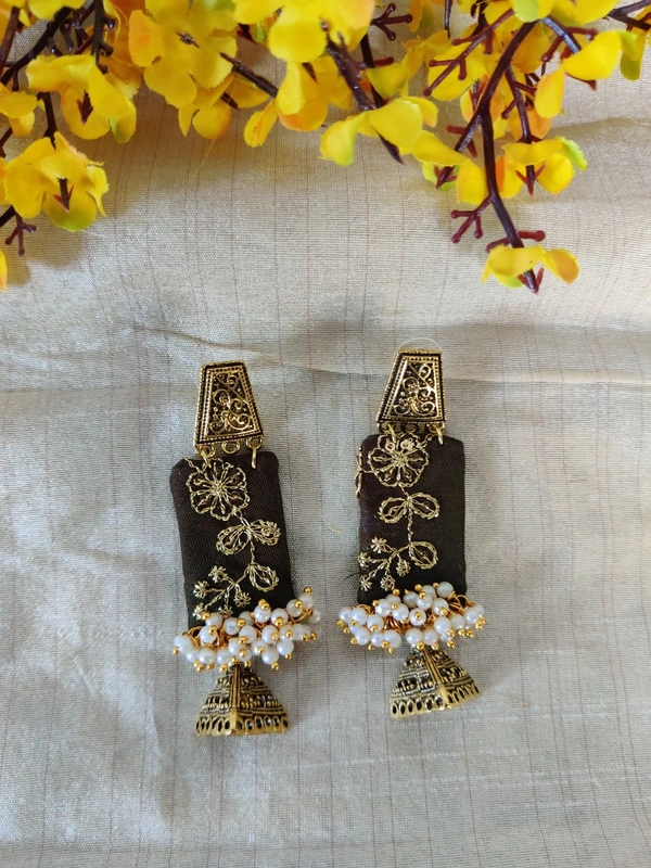 Mehendi Earrings  - Green