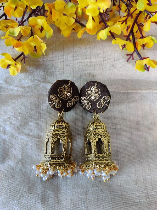 Mehendi Earrings  - Green
