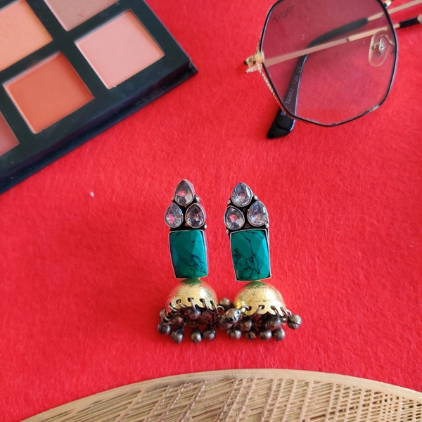 Dual Tone Jhumkas - Neptune