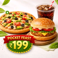 🟢Foodie Pack 3 in 1 Combo: PIZZA + BURGER + COLDDRINK @GKB SPECIAL