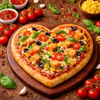 💚 Heart Shape Mix Special Pizza @GKB SPECIAL @ROYAL PIZZA