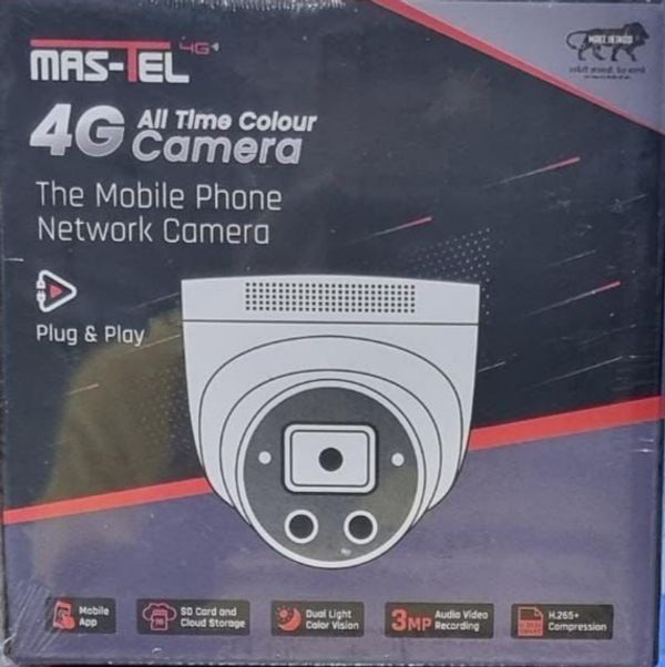 Mastel MASTEL 3MP WiFi 4G SIM CCTV Dome Camera