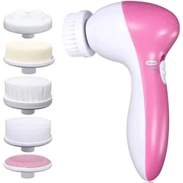 5 in 1 Face Facial Exfoliator Electric Massage Machine Care & Cleansing Cleanser Massager Kit For Smoothing Body Beauty Skin Cleaner facial massager machine for face