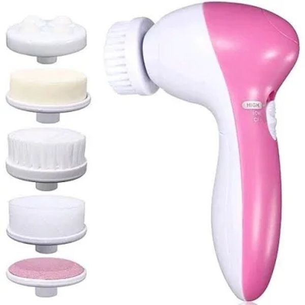 5 in 1 Face Facial Exfoliator Electric Massage Machine Care & Cleansing Cleanser Massager Kit For Smoothing Body Beauty Skin Cleaner facial massager machine for face