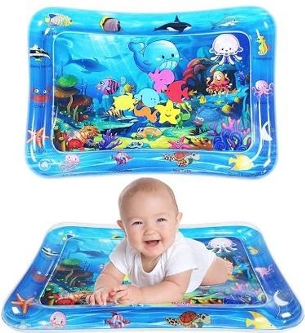 Super Gadgets Baby Kids Water Play Mat Toys Inflatable Tummy Time Leakproof Water Play Mat, Fun Activity Play Center Indoor and Outdoor Water Play Mat for Baby (Water Play Mat)
