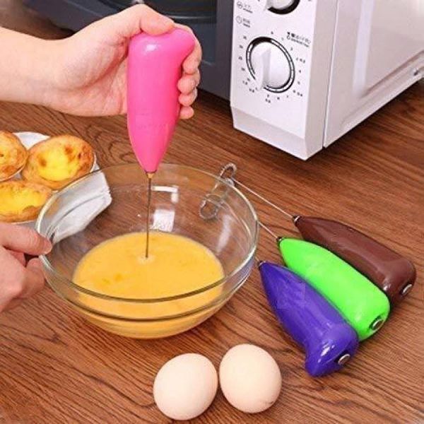 Coffee Milk Frother Handheld, Drink Coffee Mixer, Battery Operated Electric Foam Maker, Milk Foamer for Lattes, Frappe, Matcha(Multicolor)