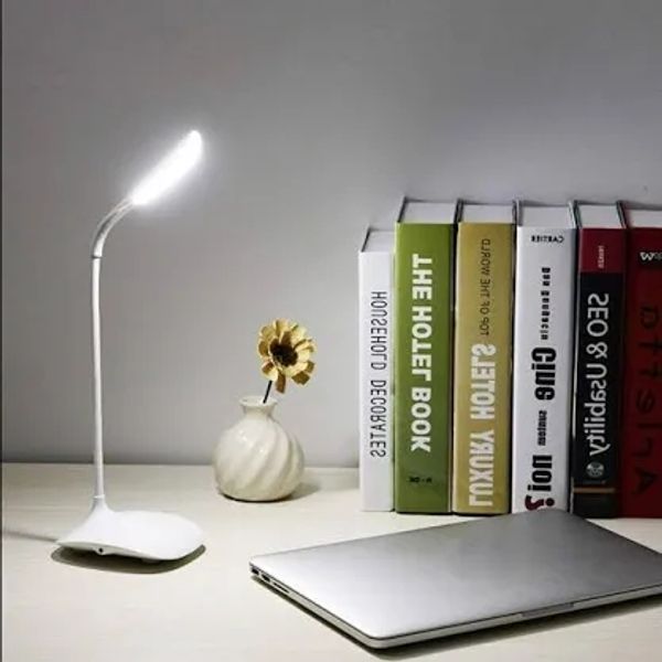 Brightness Rechargeable Led Table Lamp For Studies Desk Lamp(Plastic, White, Pack Of 1)