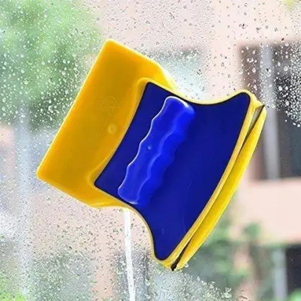 Magnetic Window Cleaner Double-Side Glazed Two Sided Glass Cleaner Wiper with 2 Extra Cleaning Cotton, Household Cleaner, Squeegee Washing Equipment Cleaner - 2 SidedFunko POP