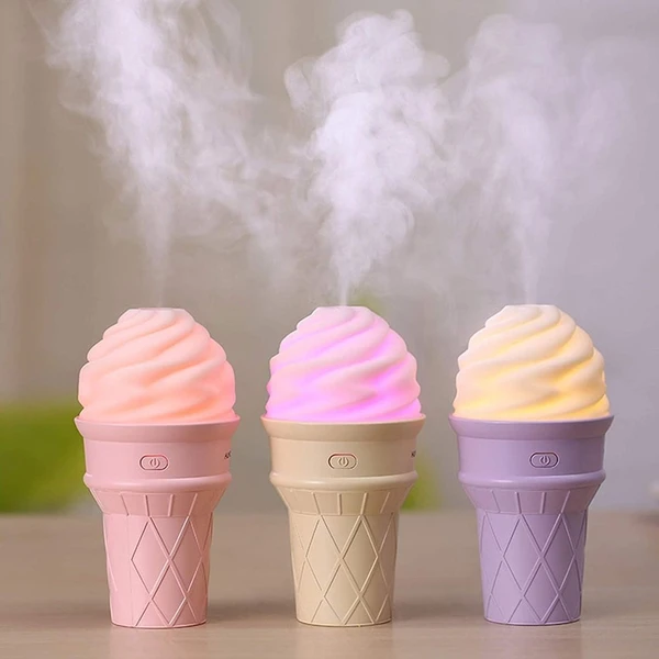 ICE CREAM DESIGN LED HUMIDIFIER FOR FRESHENING AIR & FRAGRANCE (MULTICOLOURED)