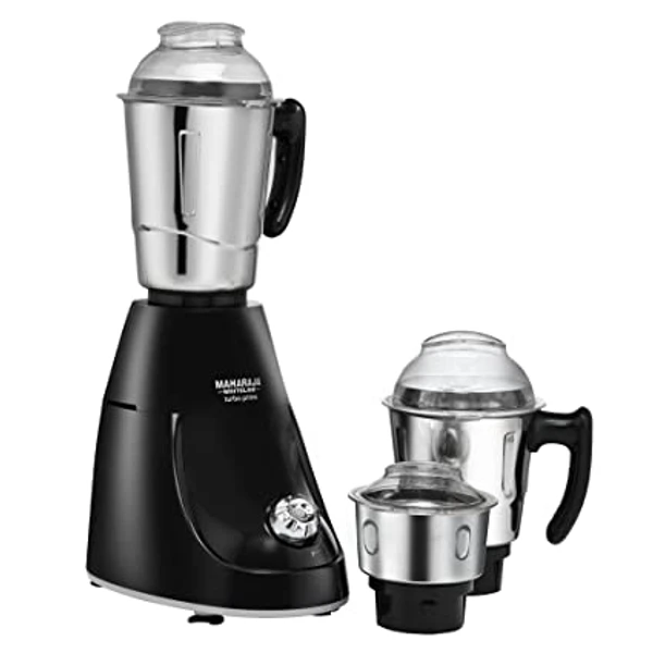 Maharaja Whiteline Turbo Prime DLX Mixer Grinder, 750W, 3 Jars, Black