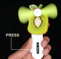 Fruit Fan /Hand Pressure Mini Fan Fruit Shape Cute Squeeze Toys/Cool Summer Fan/Fan Without Battery/Kids Fan Toys(Multi Color) - 1