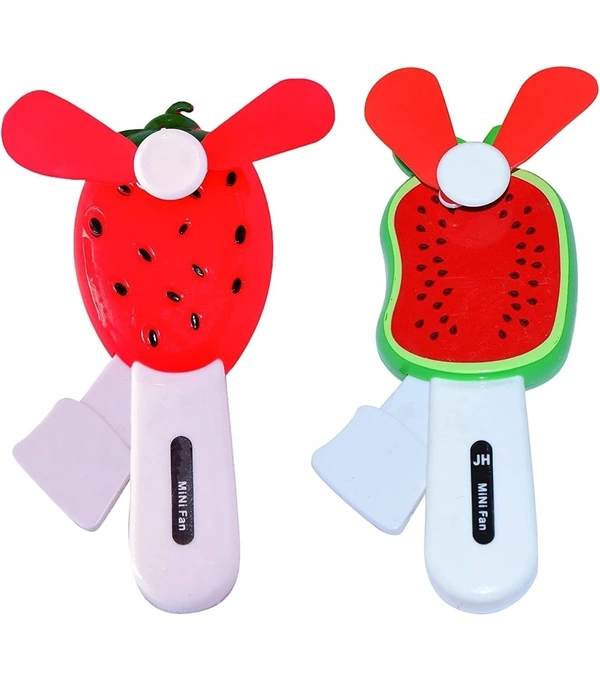 Fruit Fan /Hand Pressure Mini Fan Fruit Shape Cute Squeeze Toys/Cool Summer Fan/Fan Without Battery/Kids Fan Toys(Multi Color) - 1