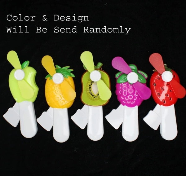 Fruit Fan /Hand Pressure Mini Fan Fruit Shape Cute Squeeze Toys/Cool Summer Fan/Fan Without Battery/Kids Fan Toys(Multi Color) - 1